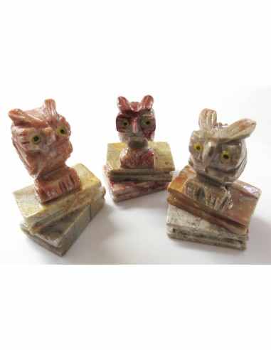 Chouette en pierre steatite