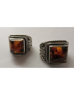 Ambre bague argent 2