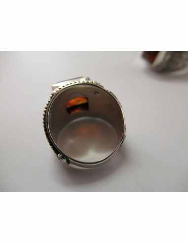 Ambre bague argent