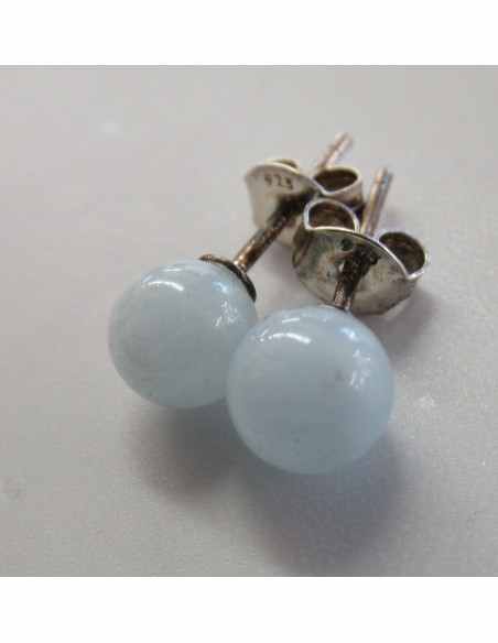 Aigue marine 6mm boucles doreilles Aigue marine 6mm boucles doreilles