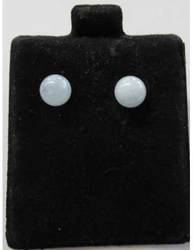 Aigue marine 6mm boucles doreilles
