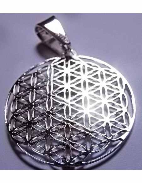 Fleur de vie argent pendentif