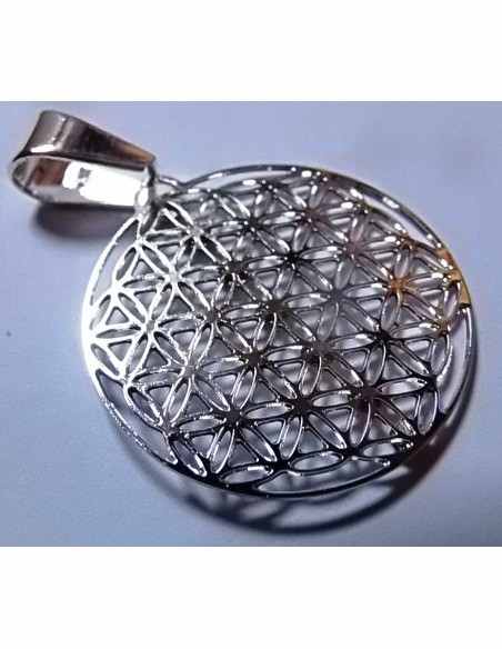 Fleur de vie argent pendentif