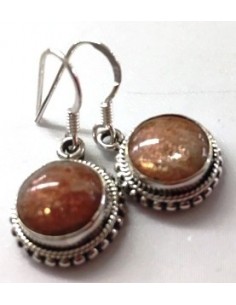 Pierre du soleil en boucles d'oreilles 2