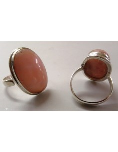 Opale rose bague