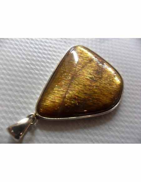 Pierre du soleil pendentif argent