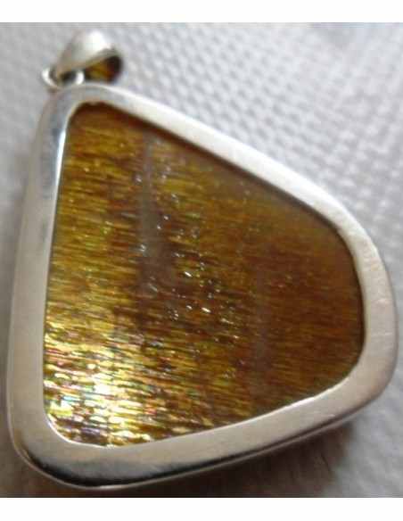 Pierre du soleil pendentif argent