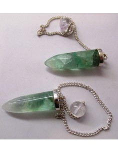 Pendule fluorite montee en argent