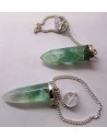 Pendule fluorite montee en argent