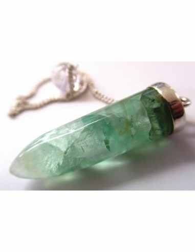 Pendule fluorite montee en argent