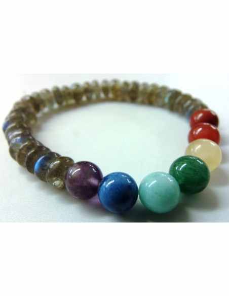 Bracelet 7 chakras Labradorite Bracelet 7 chakras Labradorite