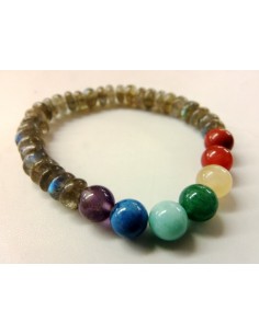 Bracelet 7 chakras Labradorite 2