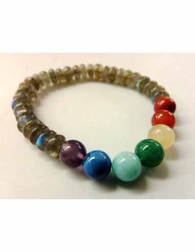 Bracelet 7 chakras Labradorite