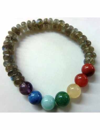 Bracelet 7 chakras Labradorite