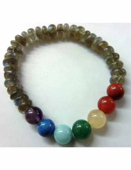 Bracelet 7 chakras Labradorite Bracelet 7 chakras Labradorite