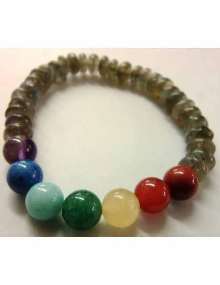 Bracelet 7 chakras Labradorite Bracelet 7 chakras Labradorite