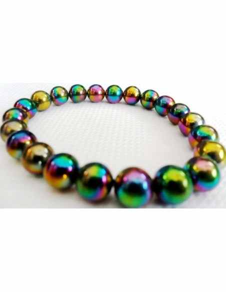 Aqua aura aux titanes 8mm bracelet