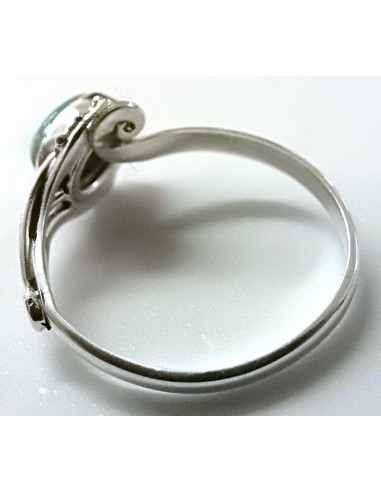 Bague reglable pierres montees en argent