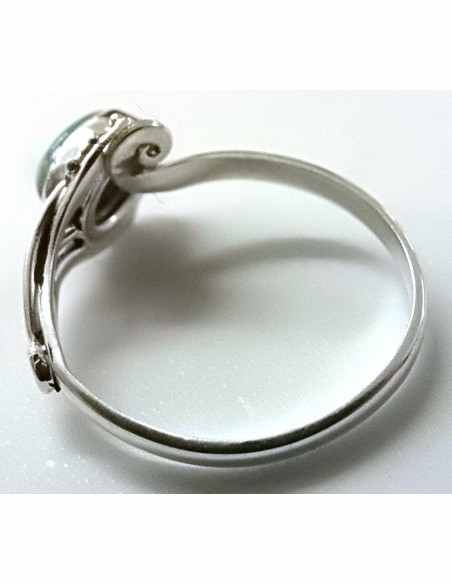 Bague reglable pierres montees en argent