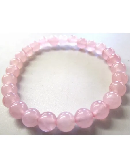 Bracelet quartz rose 6mm