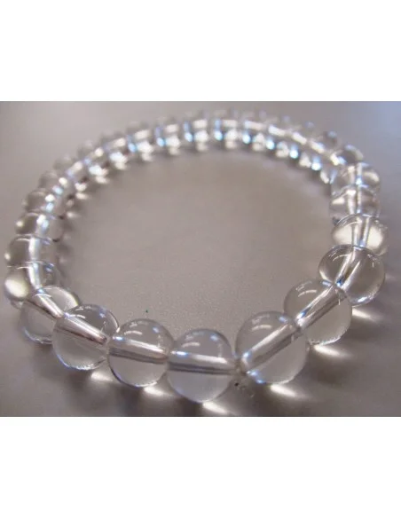 Bracelet cristal de roche 6mm