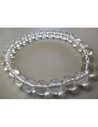 Bracelet cristal de roche 6mm