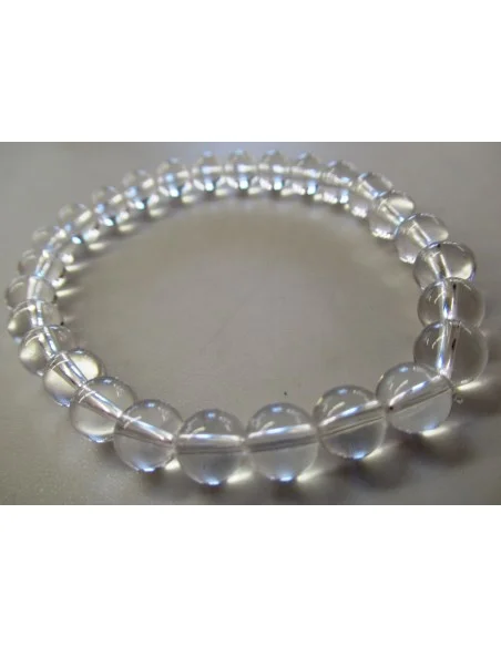 Bracelet cristal de roche 6mm
