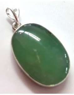 Chrysoprase pendentif argent