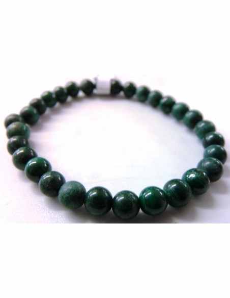 Bracelet magnetite, malachite 6mm