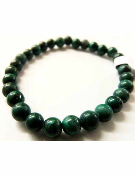 Bracelet magnetite, malachite 6mm