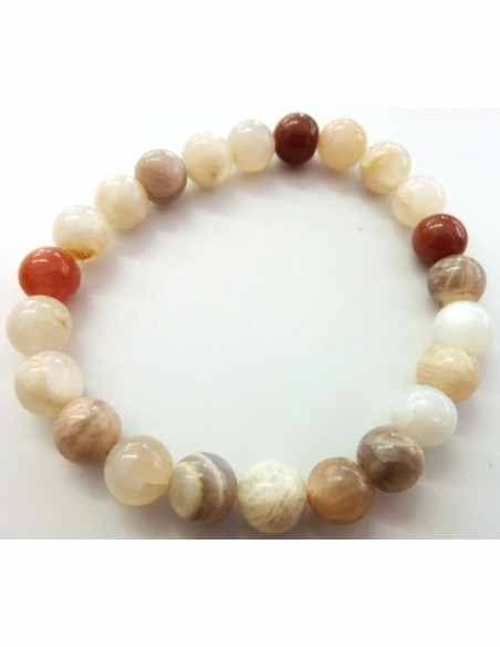 Bracelet 10mm Pierre de Lune Bracelet 10mm Pierre de Lune