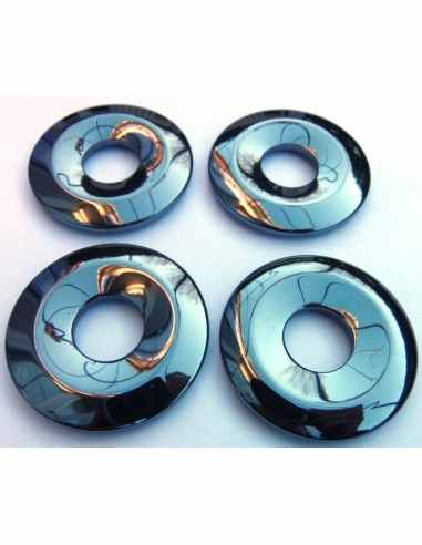 Hematite 40mm donuts