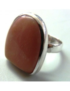 Bague Opale rose reglable