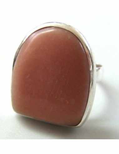 Bague Opale rose reglable