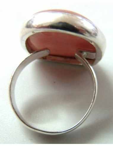 Bague Opale rose reglable