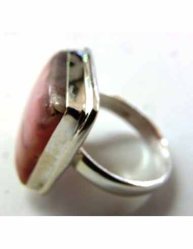 Bague Opale rose carre