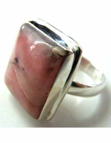 Bague Opale rose carre