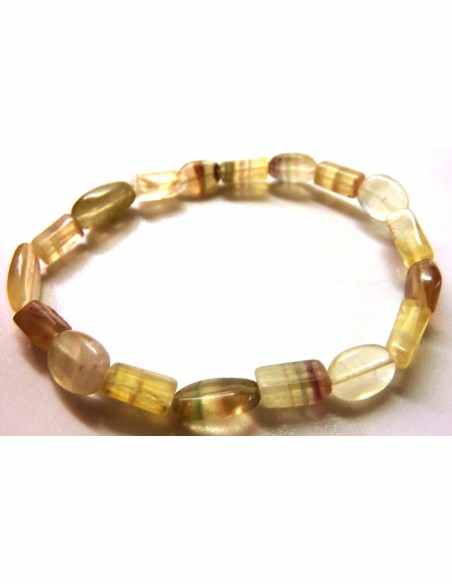 Fluorite jaune en bracelet