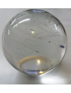 Sphere en quartz aux rutiles 2