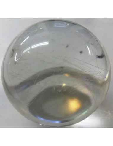 Sphere en quartz aux rutiles