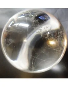 Sphere en quartz aux rutiles
