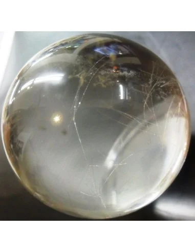 Sphere en quartz aux rutiles