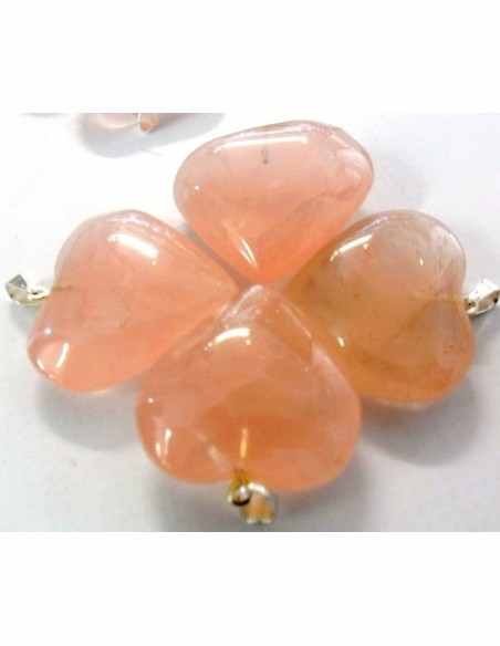 Pendentif en quartz rose coeur Pendentif en quartz rose coeur