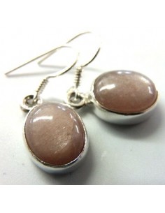 Boucles pierre de lune orange 2