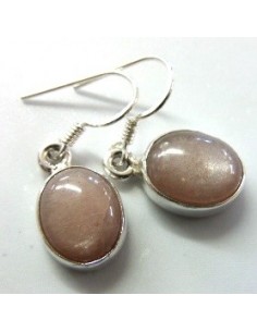 Boucles pierre de lune orange