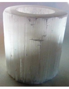Bol creux  selenite blanche