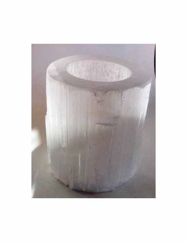 Bol creux  selenite blanche