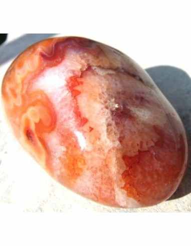 Agate de feu polis cristallisee