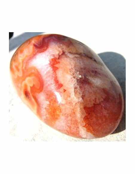 Agate de feu polis cristallisee Agate de feu polis cristallisee