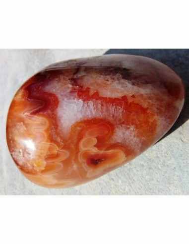 Agate de feu polis cristallisee